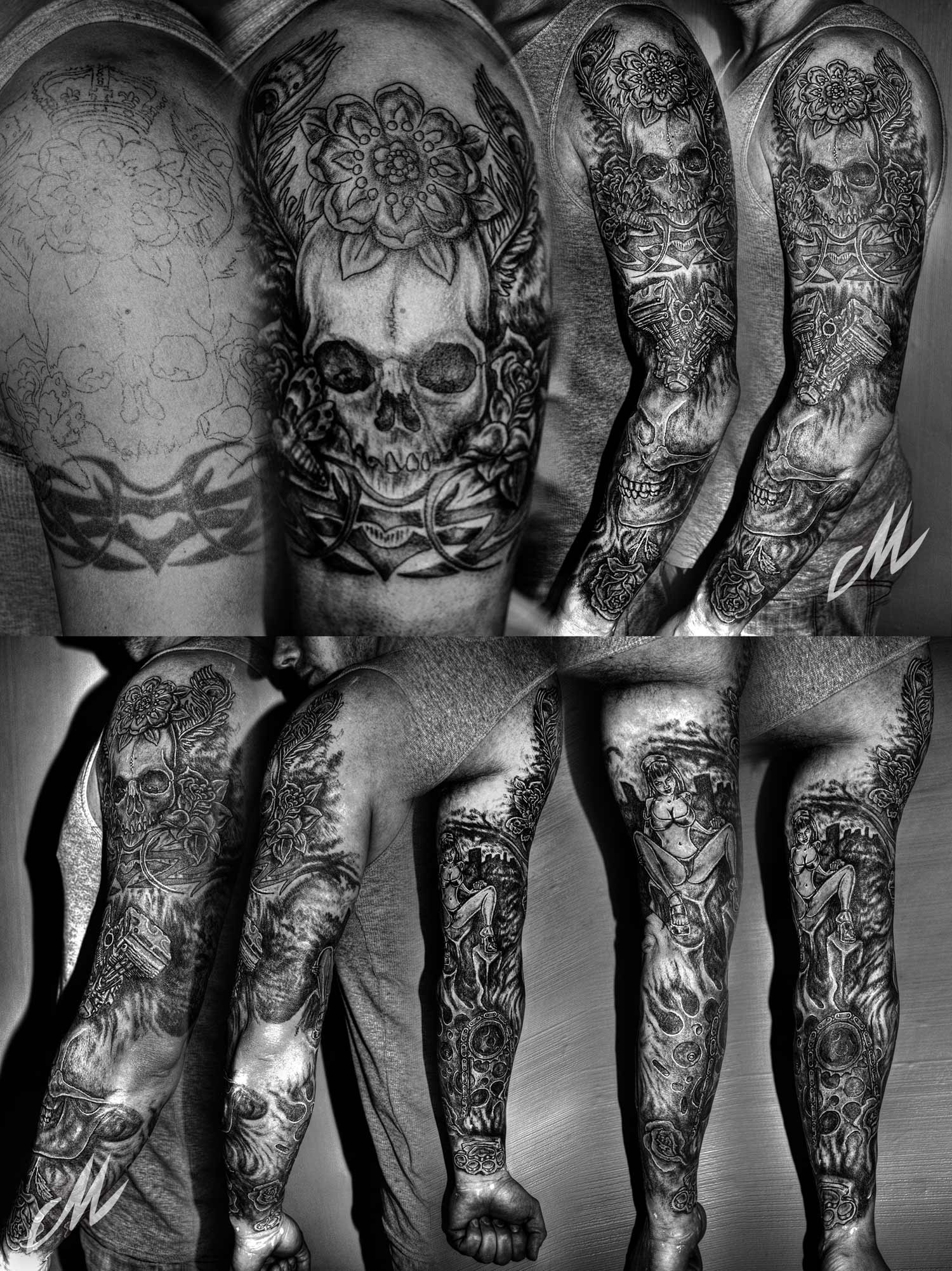 Mihailo Artist Tattoo Full Sleeve biker style